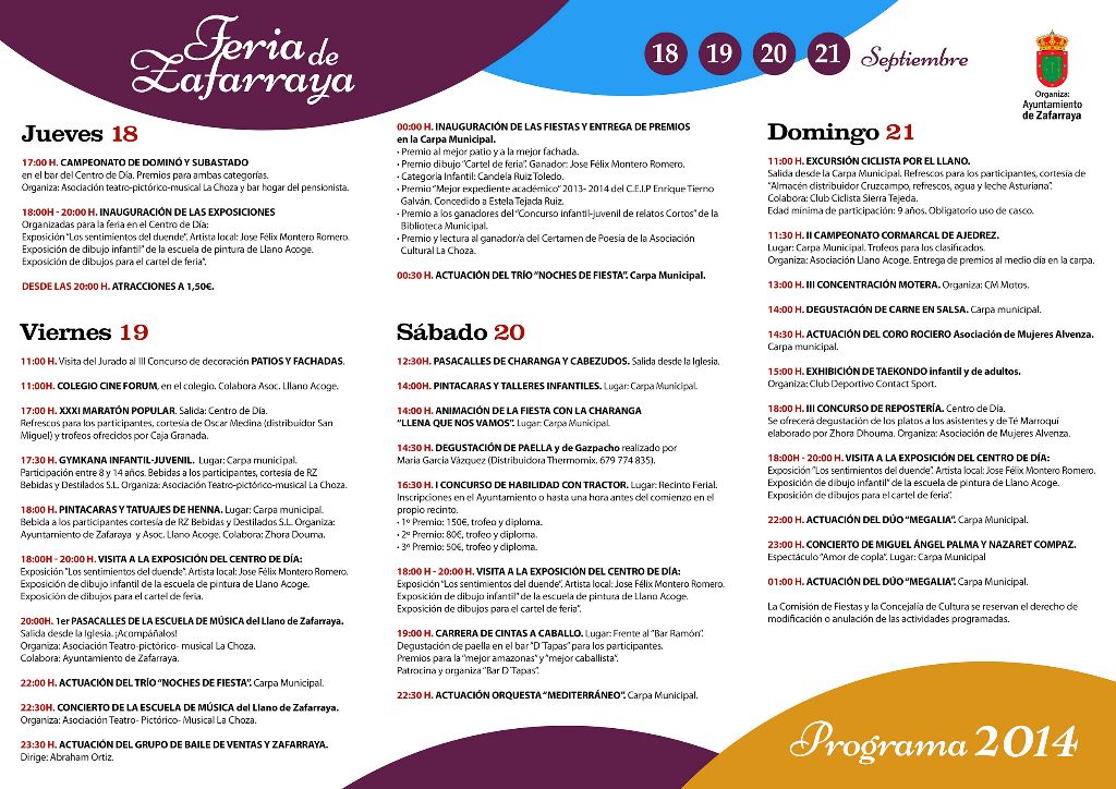 Programa feria 2014