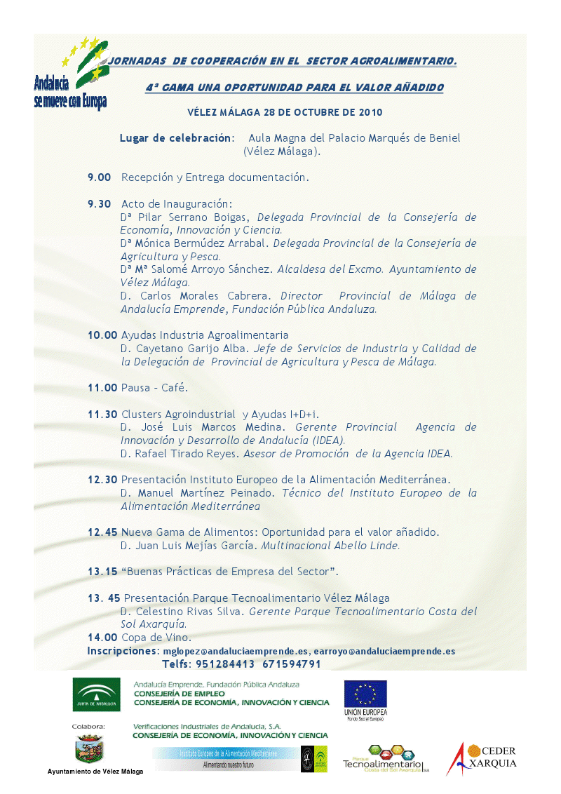 Programa de las jornadas